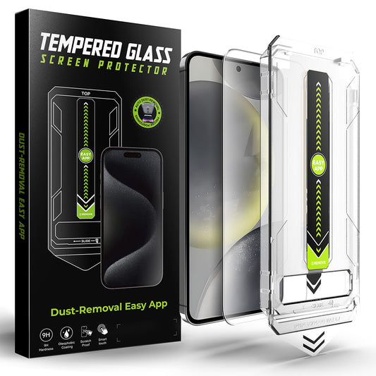 Προστατευτική μεμβράνη οθόνης Techsuit TitanGlass CrystalHD για Samsung Galaxy S25 S931 / S24 S921, Ασφαλισμένο γυαλί, Πλήρης κόλλα