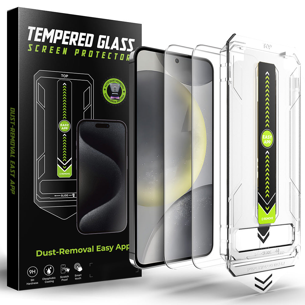 Προστατευτική μεμβράνη οθόνης Techsuit TitanGlass CrystalHD για Samsung Galaxy S25 S931 / S24 S921, Ασφαλισμένο γυαλί, Πλήρης κόλλα, Σετ 2 τεμαχίων