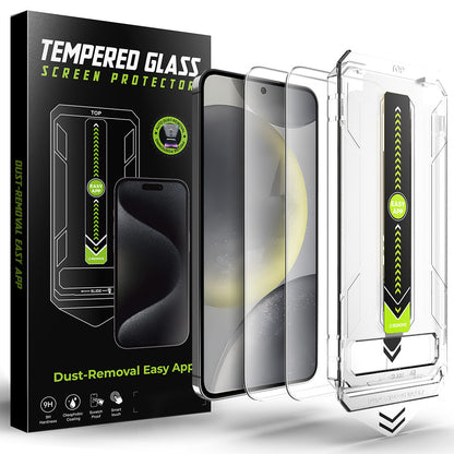 Προστατευτική μεμβράνη οθόνης Techsuit TitanGlass CrystalHD για Samsung Galaxy S25 S931 / S24 S921, Ασφαλισμένο γυαλί, Πλήρης κόλλα, Σετ 2 τεμαχίων