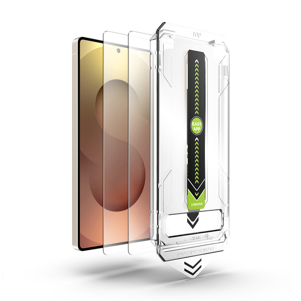 Προστατευτική μεμβράνη οθόνης Techsuit TitanGlass CrystalHD για Samsung Galaxy A56 A566 / S24 FE S721, Ασφαλισμένο γυαλί, Πλήρης κόλλα, Σετ 2 τεμαχίων