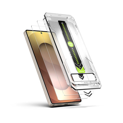 Προστατευτική μεμβράνη οθόνης Techsuit TitanGlass CrystalHD για Samsung Galaxy A56 A566 / S24 FE S721, Ασφαλισμένο γυαλί, Πλήρης κόλλα, Σετ 2 τεμαχίων