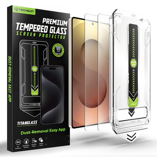 Προστατευτική Μεμβράνη Οθόνης Techsuit TitanGlass CrystalHD για Samsung Galaxy S26 Ultra, Ενισχυμένο Γυαλί, Full Glue, Σετ 2 τεμαχίων