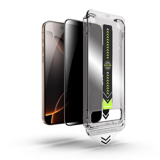 Προστατευτική μεμβράνη οθόνης Privacy Techsuit TitanGlass για Apple iPhone 12 Pro Max, Ασφαλισμένο γυαλί, Πλήρης κόλλα