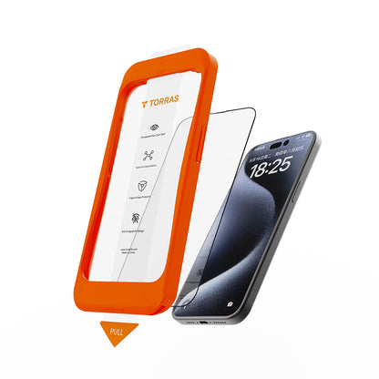 Προστατευτική Μεμβράνη Οθόνης Torras GlassGo Install Master για Apple iPhone 16 Plus, Ενισχυμένο Γυαλί, Πλήρης Κόλληση, Μαύρη