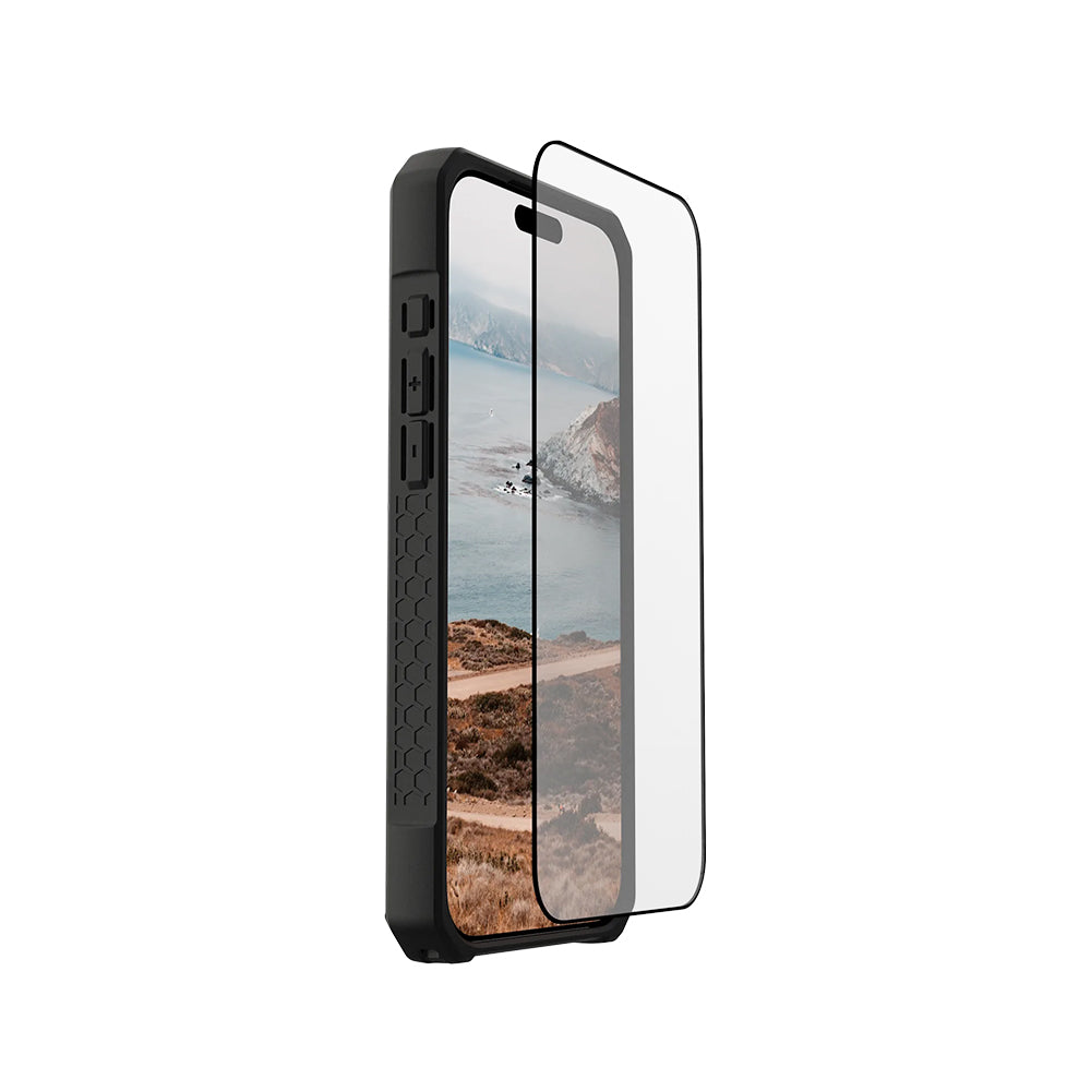 Προστατευτική Μεμβράνη Οθόνης Urban Armor Gear Shield για Apple iPhone 17 Pro, Ενισχυμένο Γυαλί, Πλήρης Κόλληση, Μαύρη