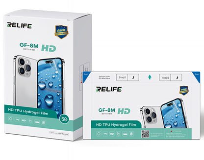 Φιλμ Υδρογέλης / TPU Relife GF-8M για Μηχάνημα Λαμιναρίσματος UV Κενό Sunshine C3 Mix Ultra, 120mm x 210mm, Σετ 50 τεμάχια