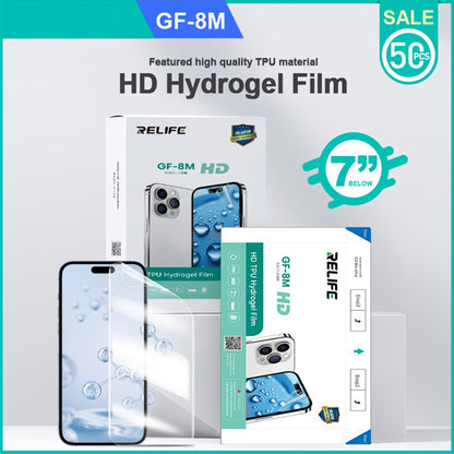 Φιλμ Υδρογέλης / TPU Relife GF-8M για Μηχάνημα Λαμιναρίσματος UV Κενό Sunshine C3 Mix Ultra, 120mm x 210mm, Σετ 50 τεμάχια