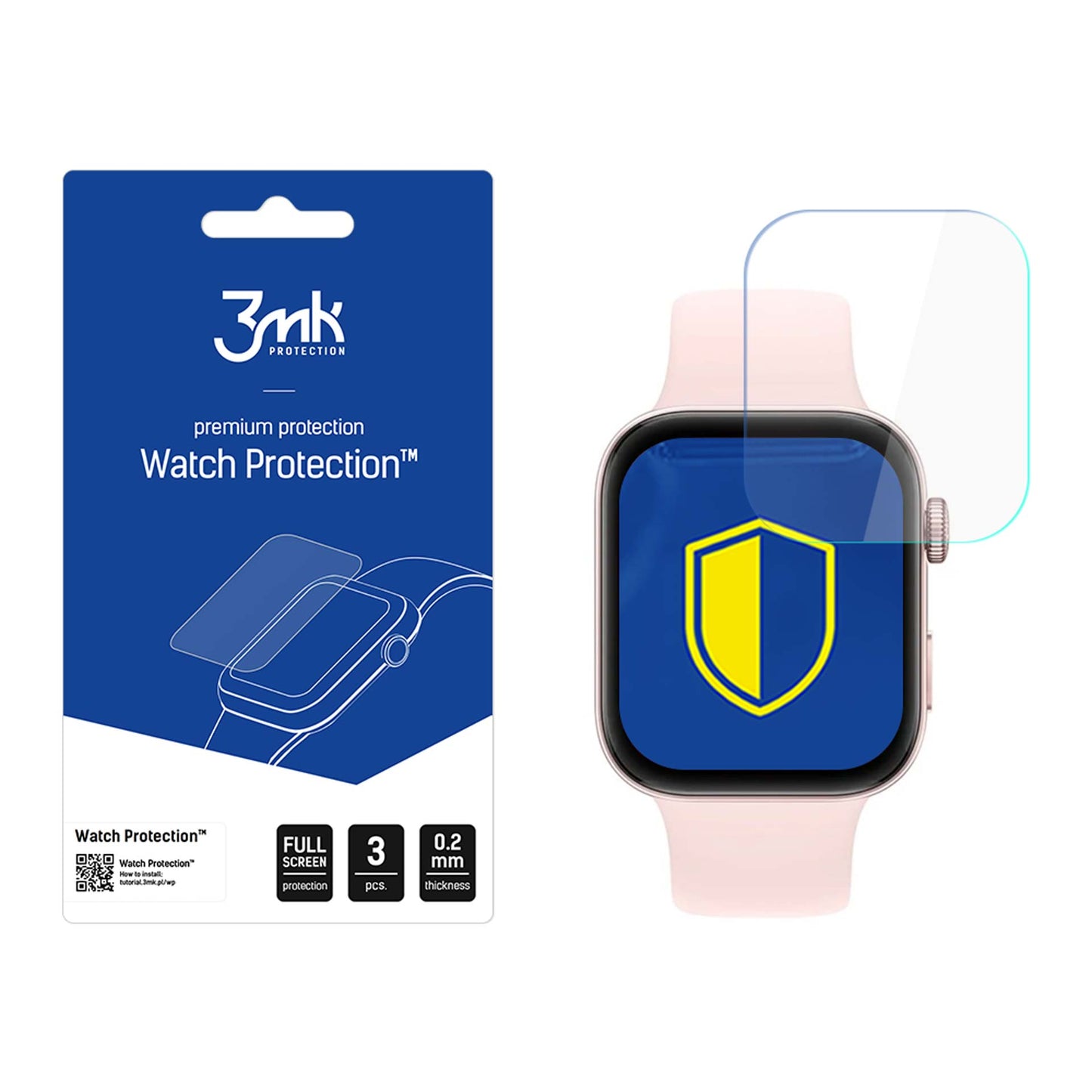 3MK Arc Protective Film for Huawei Watch Fit 3, Set of 3 pieces, Plastic