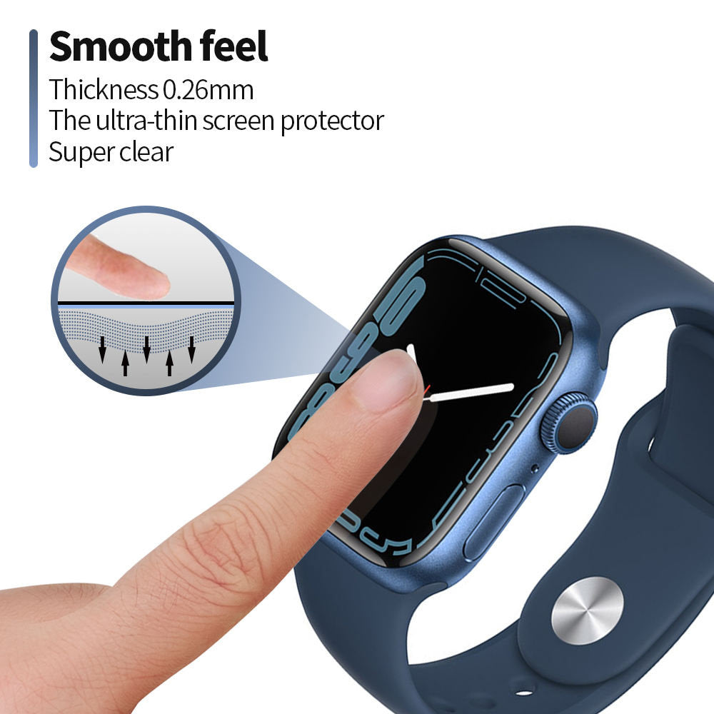 Blueo High Molecule Protective Film for Apple Watch 40mm Series, Tempered Glass, Black