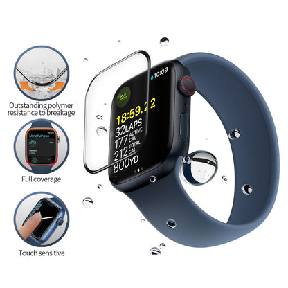 Blueo High Molecule Protective Film for Apple Watch 44mm Series, Tempered Glass, Black
