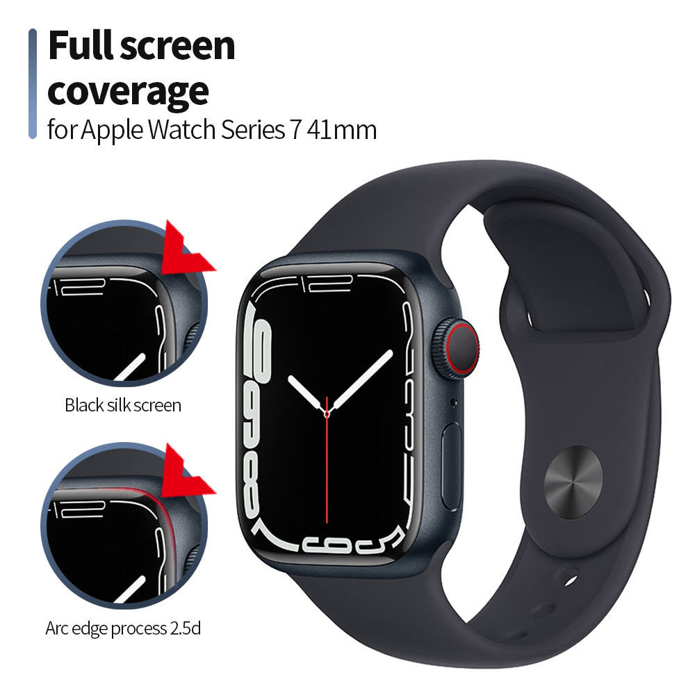 Blueo High Molecule Protective Film for Apple Watch 44mm Series, Tempered Glass, Black