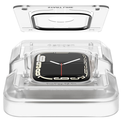 Spigen ProFlex EZ FIT Screen Protector for Apple Watch 9 / 8 / 7 45mm Series, Set of 2 Pieces, Flexible Glass, Black AFL04051