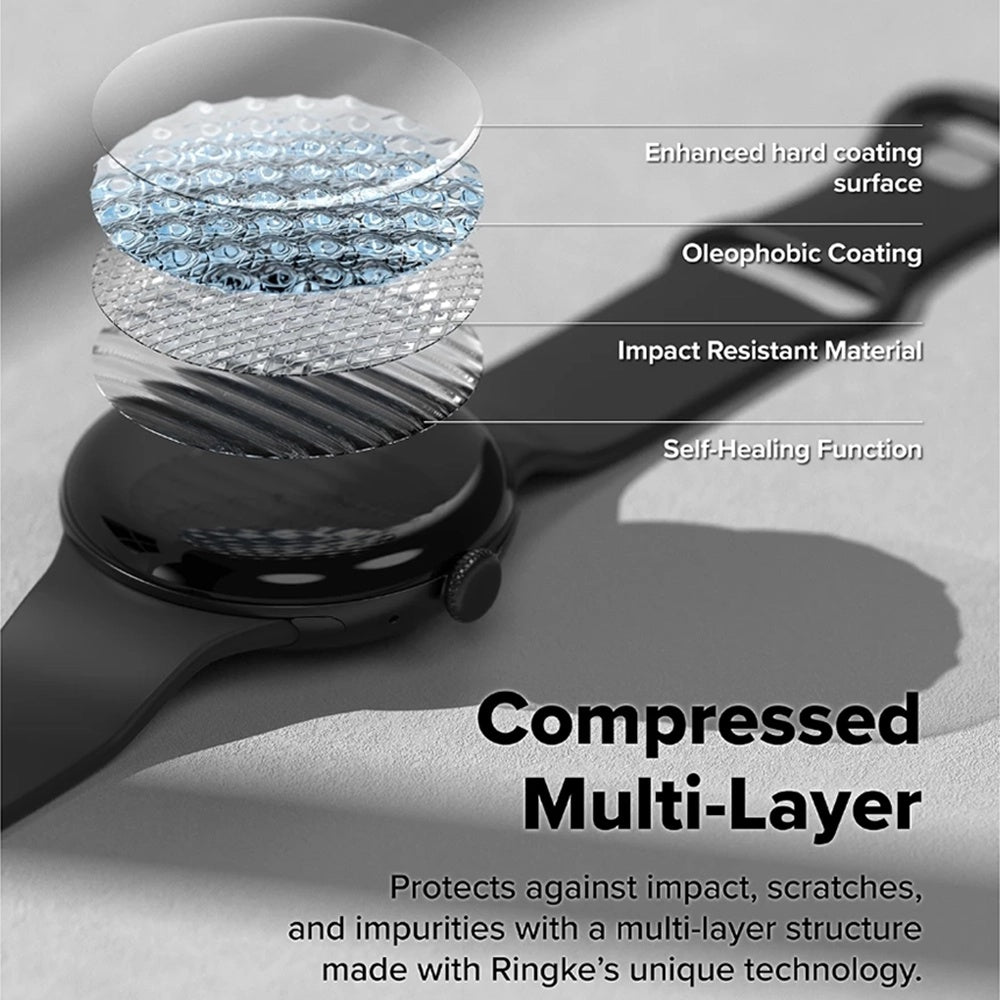 Προστατευτική Μεμβράνη Ringke Dual Easy Pro για Google Pixel Watch 4 41mm, Σετ 2 τεμαχίων, Πλαστικό