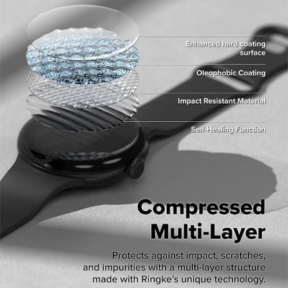 Προστατευτική Μεμβράνη Ringke Dual Easy Pro για Google Pixel Watch 4 45mm, Σετ 2 τεμαχίων, Πλαστικό