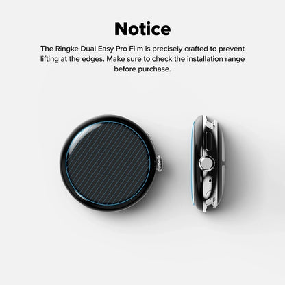 Προστατευτική Μεμβράνη Ringke Dual Easy Pro για Google Pixel Watch 4 45mm, Σετ 2 τεμαχίων, Πλαστικό