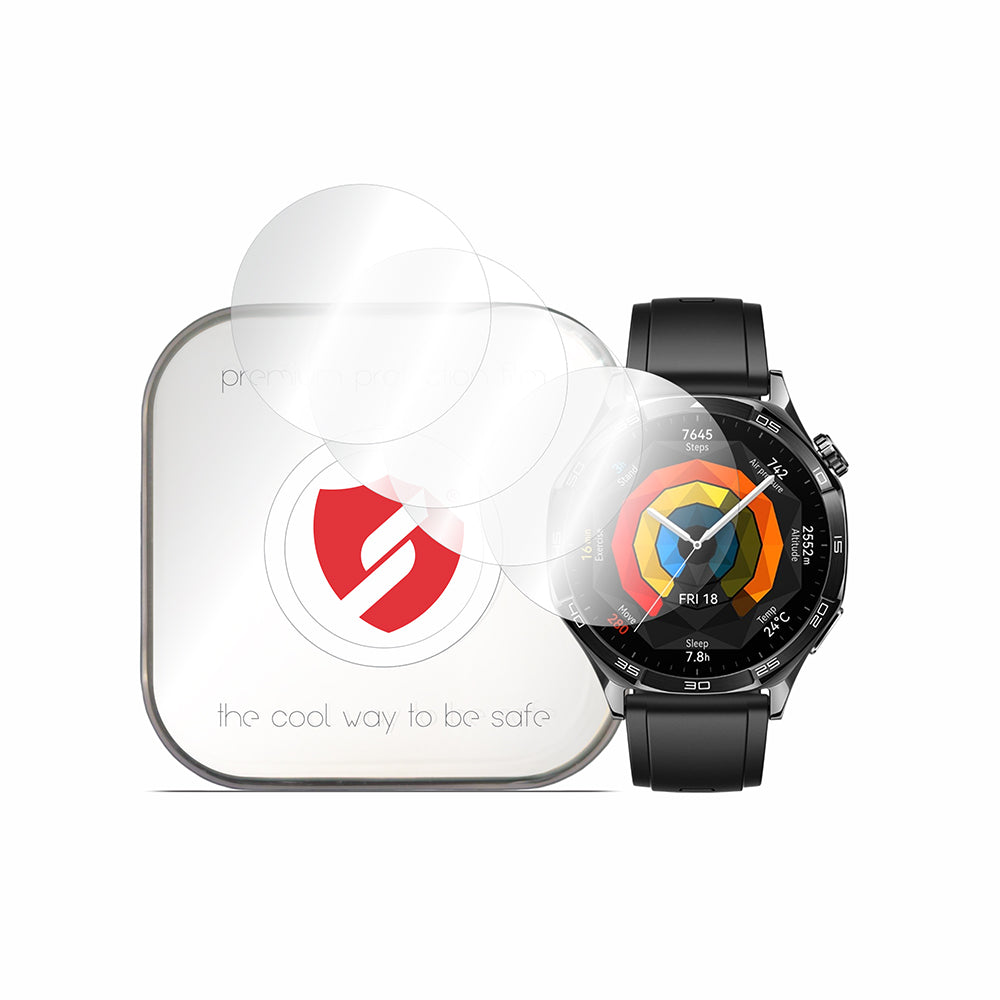 Smart Protection Premium Classic Screen Protector Film for Huawei Watch GT 5 46mm, Set of 4 pieces, Plastic