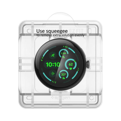 Προστατευτική Μεμβράνη Spigen Elite Shield EZ FIT για Google Pixel Watch 45mm Series, Σετ 2 τεμαχίων, Ενισχυμένο Γυαλί, Διαφανές AFL08525
