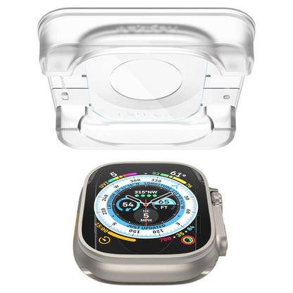Προστατευτική Μεμβράνη Spigen GlastR EZ FIT για Apple Watch Ultra Series, Σετ 2 τεμαχίων, Ενισχυμένο Γυαλί AGL05556