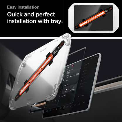 Προστατευτικό τζαμάκι Spigen GlastR EZ FIT Anti-Glare FC για την οθόνη πλοήγησης Tesla Y (2026 / 2025) / 3 (2026 / 2025 / 2024), Σκληρυμένο Γυαλί AGL07152