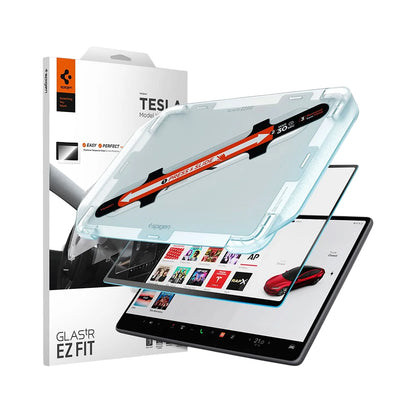 Προστατευτικό τζαμάκι Spigen GlastR EZ FIT Anti-Glare FC για την οθόνη πλοήγησης Tesla Y (2026 / 2025) / 3 (2026 / 2025 / 2024), Σκληρυμένο Γυαλί AGL07152