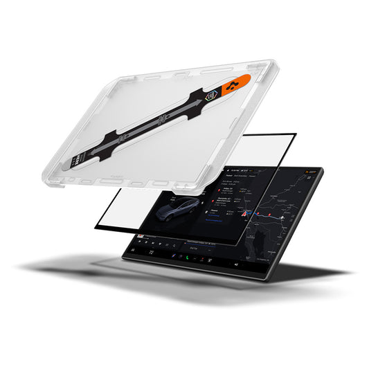 Προστατευτική Μεμβράνη Spigen GlastR EZ FIT Anti-Glare για Πλοήγηση Tesla Y 2026 Premium / Performance, Ασφαλισμένο Γυαλί AGL10819