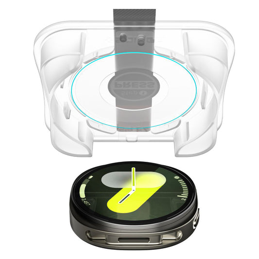 Spigen GlastR EZ FIT Protection Film for Samsung Galaxy Watch8 44mm, Set of 2 pieces, Tempered Glass AGL09874