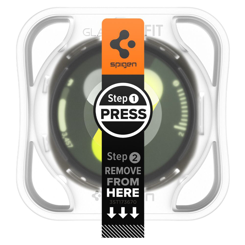 Προστατευτική Μεμβράνη Spigen GlastR EZ FIT για Samsung Galaxy Watch8 44mm, Σετ 2 τεμαχίων, Ενισχυμένο Γυαλί AGL09874