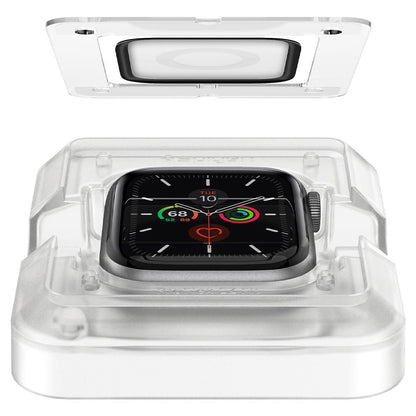Προστατευτική Μεμβράνη Spigen ProFlex EZ FIT για Apple Watch 44mm Series, Σετ 2 τεμαχίων, Εύκαμπτο Γυαλί, Μαύρο