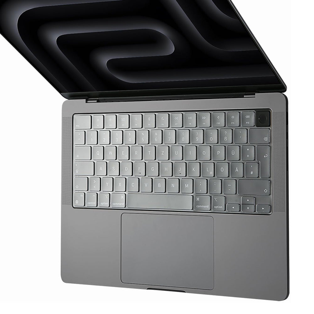 Techsuit PureTypeX Keyboard Protection Case for Apple MacBook Pro 14 (2021 - 2024) / Air 13 (2022 - 2025) / Air 15 (2022 - 2025), Transparent