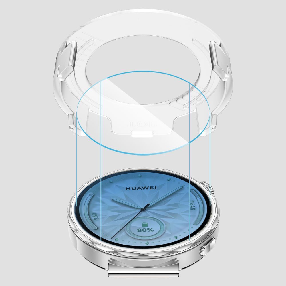 Προστατευτική Μεμβράνη Tech-Protect Easy Set+ για Huawei Watch GT 5 41mm, Σετ 2 τεμαχίων, Ενισχυμένο Γυαλί