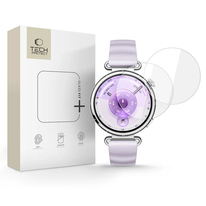 Προστατευτική Μεμβράνη Tech-Protect Fit+ για Huawei Watch GT 6 41mm, Σετ 2 τεμαχίων, Ενισχυμένο Γυαλί