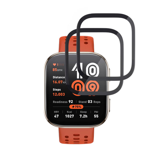 Προστατευτική Μεμβράνη Techsuit Nano Flex για Amazfit Bip 6, Σετ 2 τεμαχίων, Πλαστική, Μαύρη