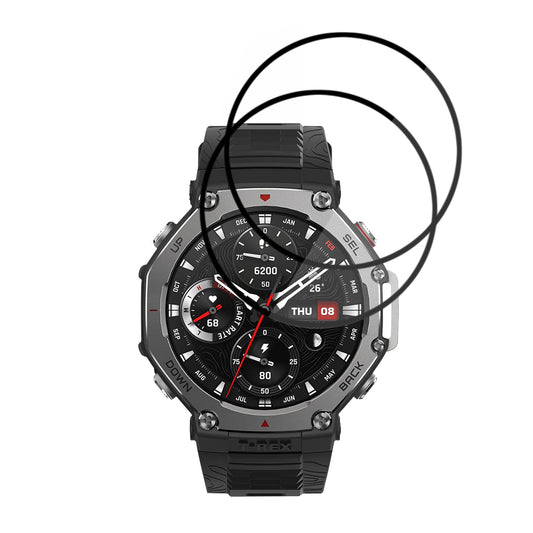 Προστατευτική Μεμβράνη Techsuit Nano Flex για Amazfit T-Rex 3, Σετ 2 τεμαχίων, Πλαστική, Μαύρη