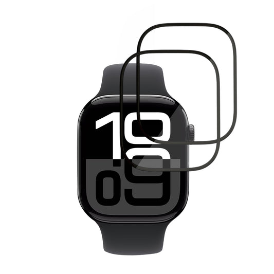 Προστατευτική Μεμβράνη Techsuit Nano Flex για Apple Watch Series 10 / 11 46mm, Σετ 2 τεμαχίων, Πλαστική, Μαύρη