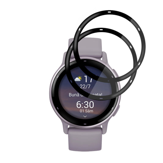 Προστατευτική Μεμβράνη Techsuit Nano Flex για Garmin Vivoactive 5, Σετ 2 τεμαχίων, Πλαστική, Μαύρη