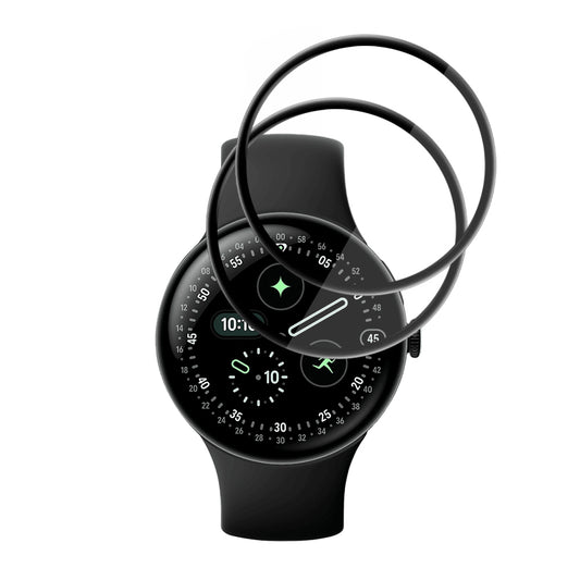 Προστατευτική Μεμβράνη Techsuit Nano Flex για Google Pixel Watch 4 45mm, Σετ 2 τεμαχίων, Πλαστική, Μαύρη