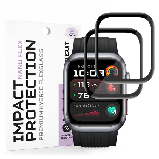 Προστατευτική Μεμβράνη Techsuit Nano Flex για Huawei Watch D2, Σετ 2 τεμαχίων, Πλαστική, Μαύρη