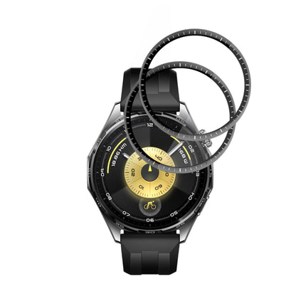 Προστατευτική Μεμβράνη Techsuit Nano Flex για Huawei Watch GT 6 46mm, Σετ 2 τεμαχίων, Πλαστική, Μαύρη