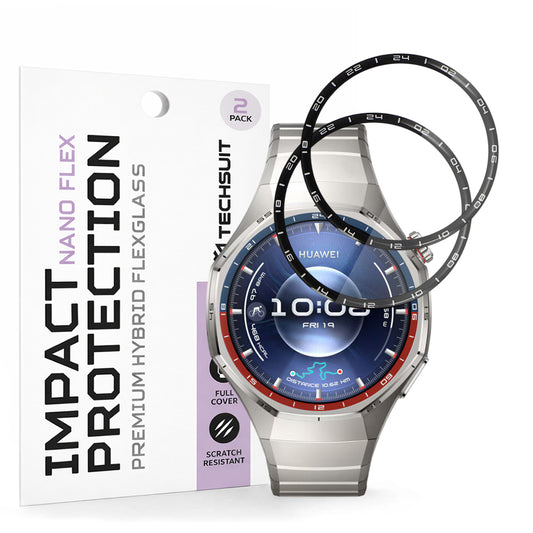 Προστατευτική Μεμβράνη Techsuit Nano Flex για Huawei Watch GT 6 Pro, Σετ 2 τεμαχίων, Πλαστική, Μαύρη