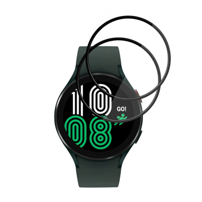 Προστατευτική Μεμβράνη Techsuit Nano Flex για Samsung Galaxy Watch4 44mm, Σετ 2 τεμαχίων, Πλαστική, Μαύρη