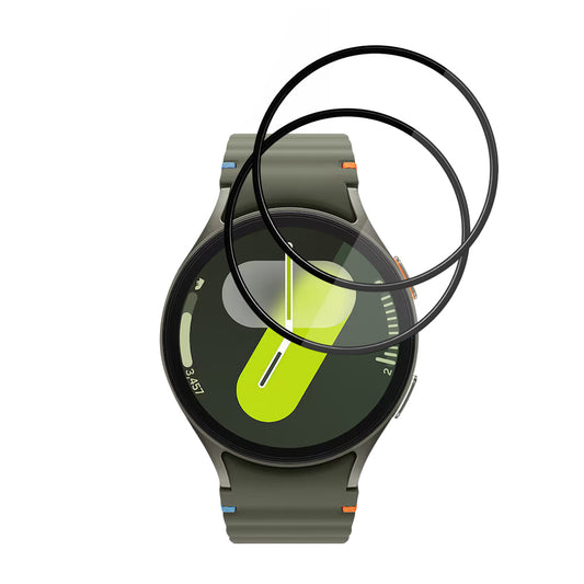 Προστατευτική Μεμβράνη Techsuit Nano Flex για Samsung Galaxy Watch7 44mm, Σετ 2 τεμαχίων, Πλαστική, Μαύρη