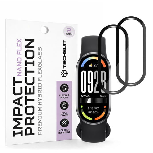 Προστατευτική Μεμβράνη Techsuit Nano Flex για Xiaomi Smart Band 10, Σετ 2 τεμαχίων, Πλαστική, Μαύρη