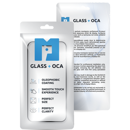Γυαλί Οθόνης + OCA MP συμβατό με Apple iPhone 12 / 12 Pro, Μαύρο