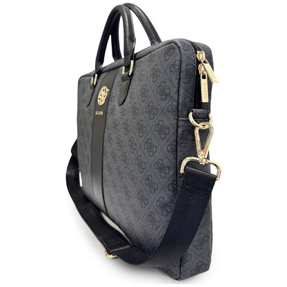 Τσάντα Guess 4G Round Classic Logo για Laptop 16 ιντσών, Μαύρη