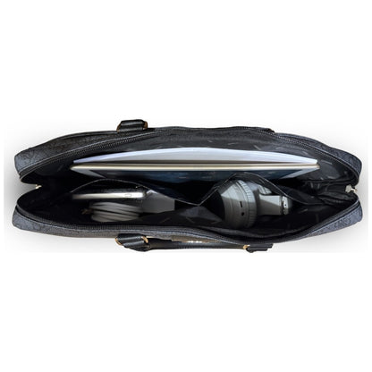 Τσάντα Guess 4G Round Classic Logo για Laptop 16 ιντσών, Μαύρη
