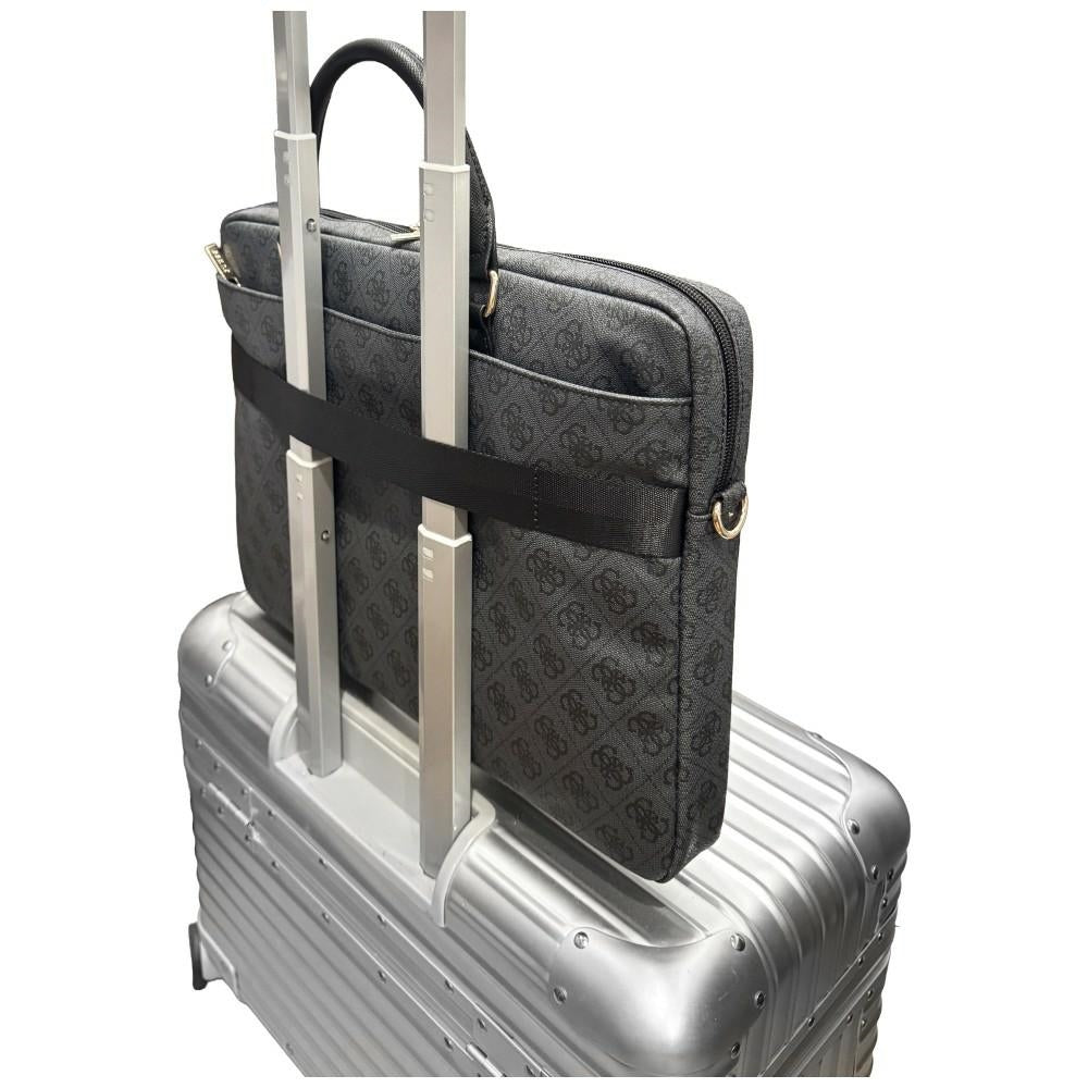 Τσάντα Guess 4G Round Classic Logo για Laptop 16 ιντσών, Μαύρη
