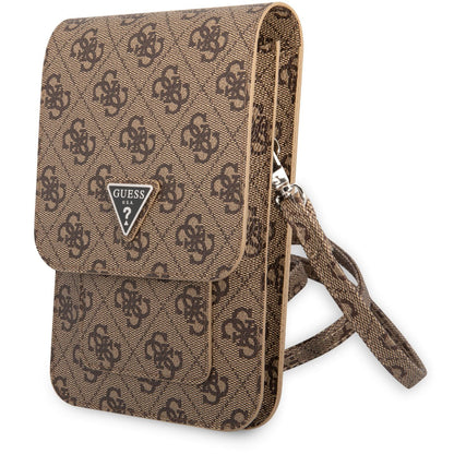 Τσάντα Οικουμενική για Τηλέφωνο, Guess, 4G Triangle Logo, Καφέ