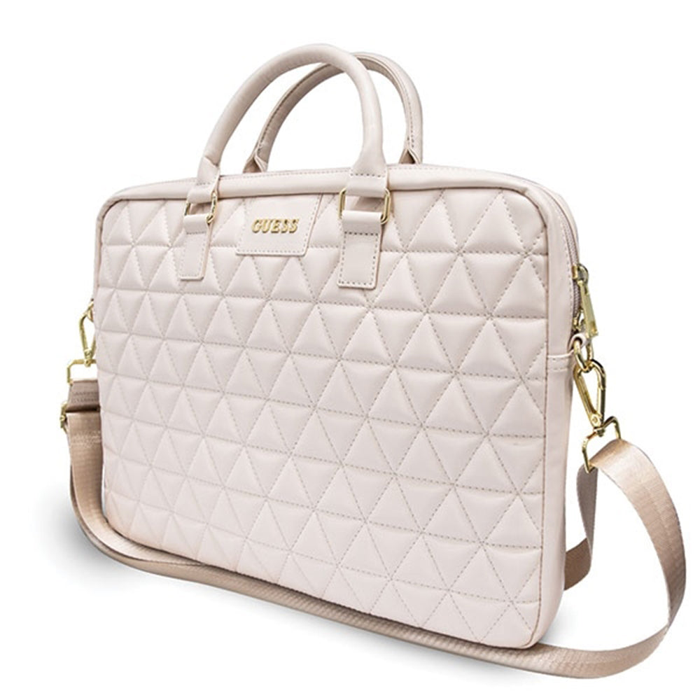 Τσάντα Guess Quilted για Laptop 15inch, Ροζ