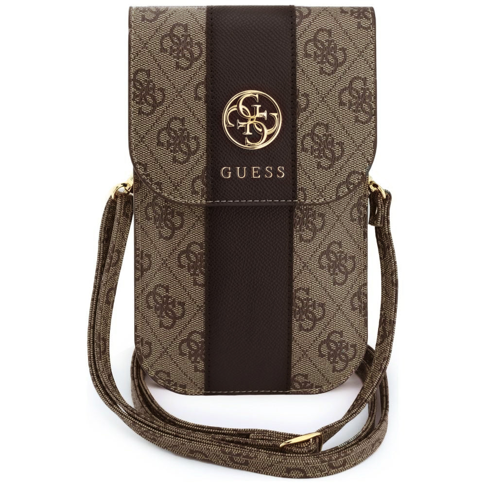 Καθολική Τσάντα για Τηλέφωνο, Guess, 4G Classic Logo Stripe, Καφέ
