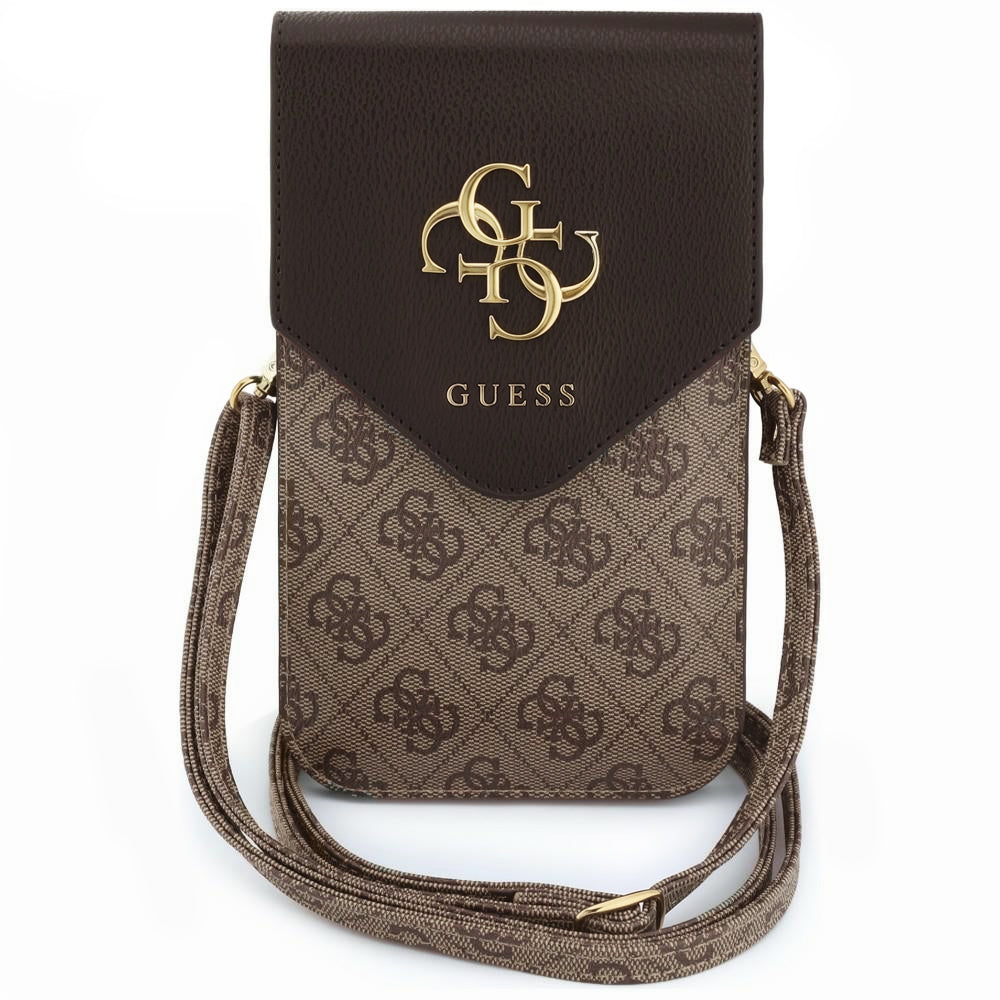 Καθολική Θήκη για Τηλέφωνο, Guess, 4G Grained Classic Logo, Καφέ